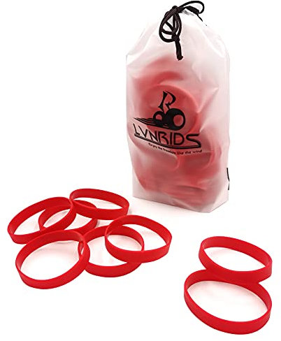 LVNRIDS Braccialetti in silicone 100 pezzi Rosso, 20.2 cm Braccialetti Elastici in Gomma per Feste Eventi Sportive, Riutilizzabile Braccialetto Colorati per Uomo Donna