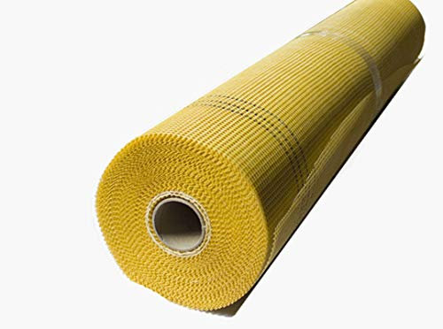 2X 50m² Treillis ARMÉ D?Enduit 165 g/m² 4mmx4mm Jaune Fibre de Verre