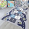 TT Home Kinderzimmerteppich Teppich Junge Mädchen Kinderteppich Baby rutschfest Straße, Farbe: Grau, Größe:80x150 cm