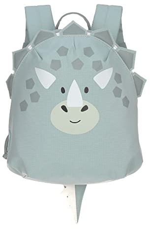LÄSSIG Kleiner Kinderrucksack für Kita Kindertasche Krippenrucksack mit Brustgurt, 20 x 9.5 x 24 cm, 3,5 L/Tiny Backpack Dino