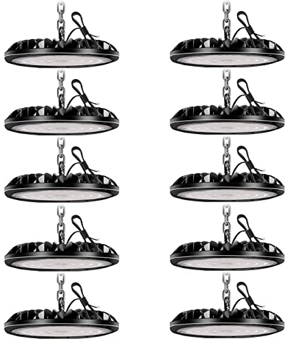 loyal 200W LED Hallenstrahler, 20000LM 6000K Kaltweiß UFO Werkstattlampe, IP65 Wasserdicht LEDs Industrielampe für Fabriken Flughafen Patio Restaurant Werkstatt