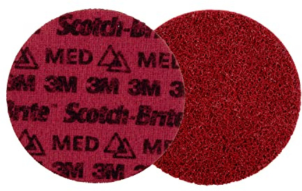 Scotch-Brite Precision Surface Conditioning Disc, PN-DH, Very Fine, 5 in x NH, Hook and Loop Attachment, Multi-Purpose Disc for Grinding, Polishing, and Blending