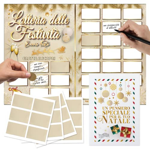 Maxi rasca y gana personalizada Navidad - La lotería navideña - Tarjeta rasca y descubre idea regalo Navidad original - Gadget Ideas regalos divertidas originales - Tarjetas de felicitación rascables