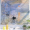 Berkin Arts Decor Wandteppich zum Aufhängen, Hintergrund aus hochwertigem Polyesterstoff Impressionismus Meereslandschaft bei Sonnenuntergang 150 x 200 CM(Claude Monet-Aufgehende Sonne)