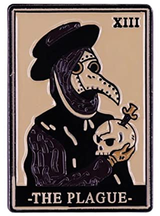 Die Pest Krähe Emaille Pin Krähe Form Emaille Pin Halloween Emaille Revers Pin Spooky Pest Arzt Crow Horror Goth Emaille Pin für Rucksäcke Kleidung Hut Dekoration