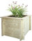 TIMBELA Carre Potager Exterieur Bois - Jardinieres Exterieur pour Jardin, Balcon, Terrasse – pour Fleurs, Herbes aromatiques, Légumes- Bois Massif pin/épicéa 28 mm, 58x58xH46 cm, M617