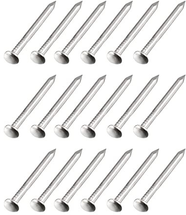 QUARKZMAN 1.2X16mm Mince Clous x 500pcs Matériel fait à la main Fixations Mini Clous pour Plinthe et Travail du bois Noir