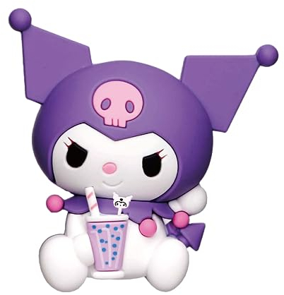 Hello Kitty & Friends Imán de espuma 3D - Kuromi con bebida