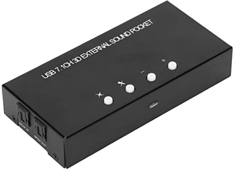 Virtuelle 7.1-Kanal Externe Soundkarte, USB 2.0 Audio Adapter Externe Stereo Soundkarte mit Dual 3.5mm Mikrofonanschluss, Plug and Play, für PC Laptop Desktop Computer