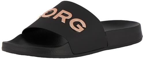 Björn Borg Herren Knox MLD MET Slippers, Black-Rose Gold, 40 EU