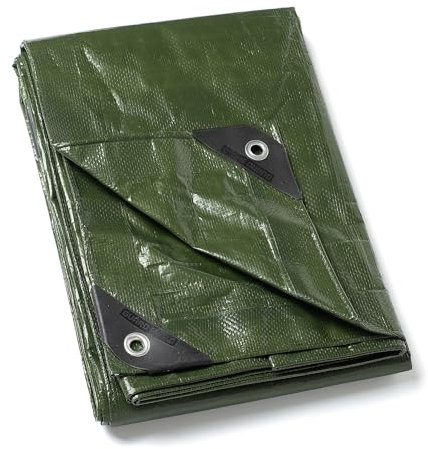GUARD SHIELD Bâche avec œillets - Imperméable - 3 m x 6 m - Vert - Multifonction - En polyester - 120 g/m² - Bâche de protection - Bâche de protection - Bâche multi-usages - Indéchirable et stabilisée