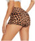 DDOBB Radlerhose Damen Kurz Shorts Unter Kleid High Waist Sportshorts Bauchweg Unterhosen Hotpants Blickdichte Sporthose Boxershorts Gym Leggings(Leopard, S-M)