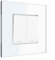 PULSAR Doppel Lichtschalter Unterputz 1 Fach Glas Weiß, Ein- / Aus Schalter Doppelt Wandlichtschalter Standardschalter Doppelschalter 86x86mm EU-Standard
