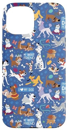 iPhone 15 Disney Dogs I Love My Dog Blue Case