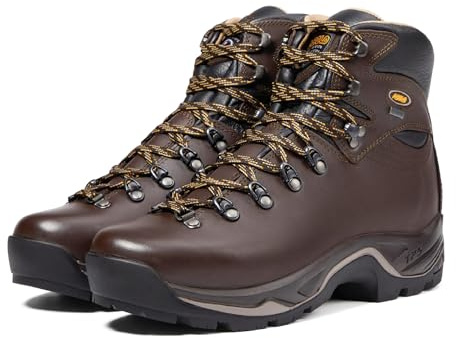 ASOLO Men's TPS 520 GV Evo Waterproof Round Toe Backpacking Boots – Full-Grain Leather Hiking Boots with Vibram Sole, Chestnut, 11