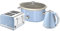 Swan Retro Kitchen Set, 1.5L Fast Boil Kettle & 4 Slice Toaster & 3.5L Slow Cooker, Blue, SK19020BLN, ST19020BLN, SF17021BLN