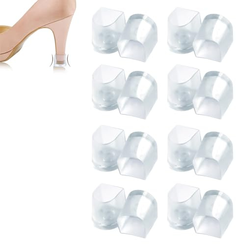 JSHshield Latin Heel Cap, High Heel Protective Heel Caps, Dance Heel Cover, Transparente High Heel Cover Cups, Perfekt für Hochzeiten, Rennen, Formelle Anlässe und Veranstaltungen