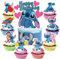 25 Stück Blue Kuchen Deko,Deko Geburtstag Mädchen Stitck Geburtstagsdeko Jungen Mädchen Cartoons Kuchen Topper Set für Birthday Party Dekoration Blue cartoon Cake Toppers zum Kinder