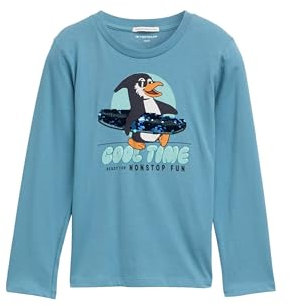 TOM TAILOR Jungen Kinder Longsleeve mit Pailletten, 31524 - Seaweed Blue, 92/98