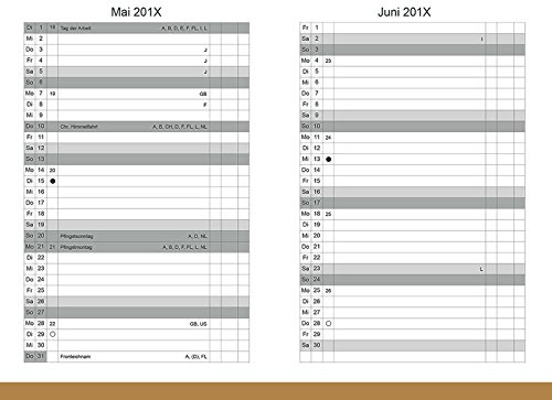 A5-Leporello/Faltplaner (kein Heft) | Jahreskalender Jahresplaner 2027 (H200 mm x B 125 mm) für das revolutionäre X17 und X47 Notizbuch mit auswechselbaren Heften