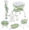 Ms Bubble + Reductor - Bañera Bebé Ergonómica con Patas y Cambiador Impermeable Acolchado con Cierre Compacto, Organizador, 4 Ruedas con Frenos.