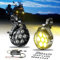 Kewig Motorrad LED Zusatz Licht 90W Bernstein/Gelb Weiß Zweifarbige Zusatzscheinwerfer, Nebelscheinwerfer mit Kabelbaum, Offroad-Arbeitsscheinwerfer, kompatibel mit Motorrad J-eep, SUV