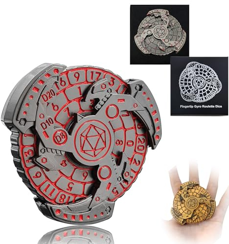 Schatten Roulette Würfelspiel für DND Würfel Set, 7-in-1 Dragon Metallic D&D Würfel mit Geschenketui für Dungeons and Dragon Spiel, RPG Rollenspiel Tischspiel Geschenke (Rot Silber)