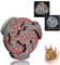 2025 Schatten Roulette Würfelspiel für DND Würfel Set, 7-in-1 Dragon Metallic D&D Würfel mit Geschenketui für Dungeons and Dragon Spiel, RPG Rollenspiel Tischspiel Geschenke (Rot Silber)