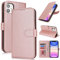 Zouzt Case for iPhone 11 (6.1 Inch), Premium PU Leather Wallet Case with Credit Card Holder Slot Flip Folio Kickstand Shockproof Protective Phone Cover (Rose Gold)