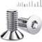 YOOPIN Lot de 120 vis à tête fraisée M5, M5 x 10 mm, en acier inoxydable A2 V2A, vis à tête fraisée M5, DIN 7991, avec filetage complet à six pans creux, pour machines, appareils et meubles