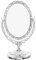 Cabilock Vintage Tischspiegel Oval Doppelseitig Schwenkbar, Eleganter Schminkspiegel FüR Schminktisch, Dekorativer Make-up Spiegel FüR Zuhause Und Reisen, Silber, Abs Und Glas