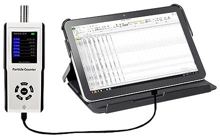 Air Quality Monitor, Exportieren von Daten, sechs Kanälen, Staubpartikel mit Druck, Luftqualitätsmonitor, tragbarer Detektor, Staubpartikelzähler,für Home-Office-Schule