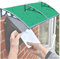 JXIPANUL Fenster-Markisen, Markise, Fenster, Wandmontage, Türüberdachung, Wind- und Schneeschutz, Überdachung für Terrasse, Regenschutz, Überdachung für Tür mit schwarzer Stütze, transparen