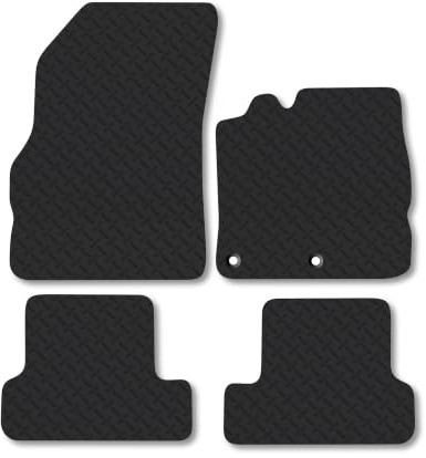 Renault Megane (2008-2016) [Estate, Hatchback] 5mm Rubber Car Mats | Heavy Duty Rubber Tailored Fit Floor Mats Full Coverage Durable Waterproof Accessories Easy Clean Anti Slip Made in the UK