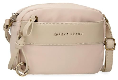 Pepe Jeans Morgan, Damentaschen und Reiseaccessoires, beige, schwarz, grünes Kunstleder, von Joumma Bags