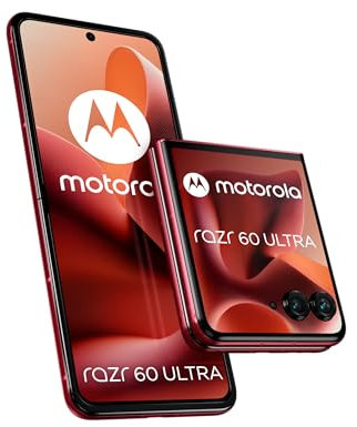 Motorola razr 60 Ultra 16, 512 Go, Smartphone debloqué, écran 4, Appareil Photo 50 MP avec IA, Batterie 4700 mAh, Rio Red(Bordeaux), Coque de Protection et câble USB C Inclus