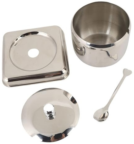 Jar of Condiment, Canoping Roof Test At Temperature with Spoon for the Work (L)