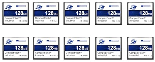 Dogfish Compact Flash Karte 128MB 10PACK Hochleistungsfähige Industrie CF Speicherkarte mit SLC NAND Flash für Industriecomputer, CNC Maschinen, alte Kameras