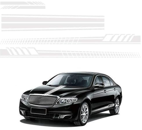 MNBHJGR Automobile Aufkleber, für FIAT Bravo 500 Freemont Auto Karosserie Seite Streifen Aufkleber, Aufkleber Autotür Seitenstreifen Motorhaube,B