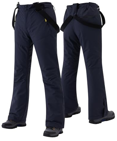Wasserdichte Skihose für Damen, isoliert, thermisch gepolsterte Skihose mit verstellbaren Hosenträgern, Snowboard-Lätzchen mit abnehmbaren Hosenträgern, Outdoor-Sport, Wandern, Overalls