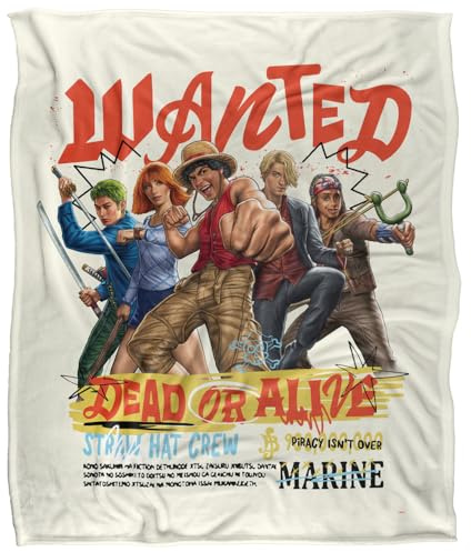 One Piece Straw Hat Crew Wanted Dead Or Alive Silky Touch Super Soft Throw Blanket 152 X 127 Cm