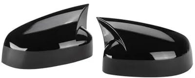 Spiegelkappen Für Ford Für Focus MK3 2012 2013–2018 Schwarz Glänzend/Kohlefaser-Optik Seitenflügelspiegelkappen-Gehäuseverkleidung Autozubehör Außenspiegel-Abdeckkappen(Gloss Black)