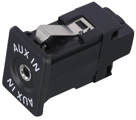 Auratrove Presa per cavo audio AUX a 6 pin, interfaccia adattatore autoradio per Fiat Grande Punto 500, pannello ABS nero con cavo da 145 cm