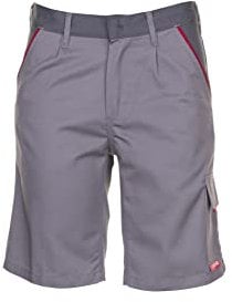 Planam 2371056 Highline Shorts, Zink/Schiefer/Rot, Größe XL