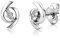 Miore Ohrringe Damen, Schmuck Weißgold rhodiniert, Ohrstecker mit Diamanten weiß brilliantschliff 9 Karat / 375 Gold