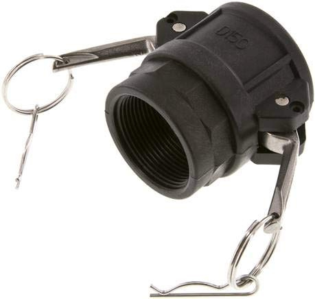 Kamlock-Kupplung (D) Rp 1-1/2(IG), Polypropylen Werkstoff:Polypropylen* Gewinde:Rp 1-1/2 PN:6bar