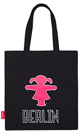 AMPELMANN Stofftasche - Tante Emma Ampelfrau/Geher schwarz