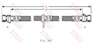 TRW Bremsschlauch PHA367 Länge: 380mm, | Kompatibel mit: HONDA ACCORD V, ACCORD V, ROVER 600 I