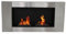 Chimenea de Pared Bioetanol 110x54x14'5cm Acero Inoxidable 2 Quemadores Gel Bioetanol Etanol