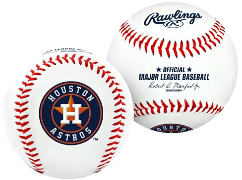 Rawlings | MLB Team Logo Baseball | Houston Astros | Official | White